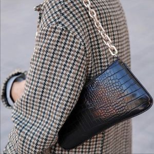 Zara chain strap animal embossed shoulder bag